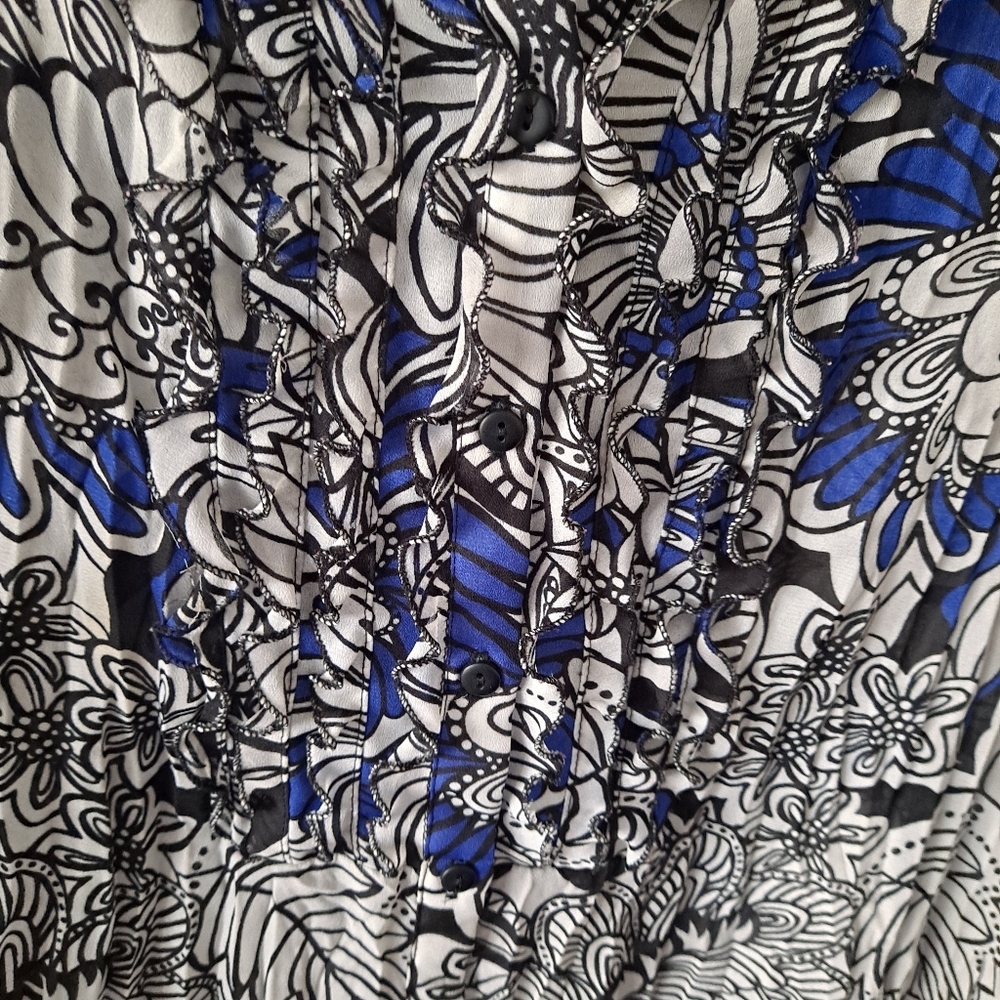 Worthington white and black floral blouse - Picture 6 of 7